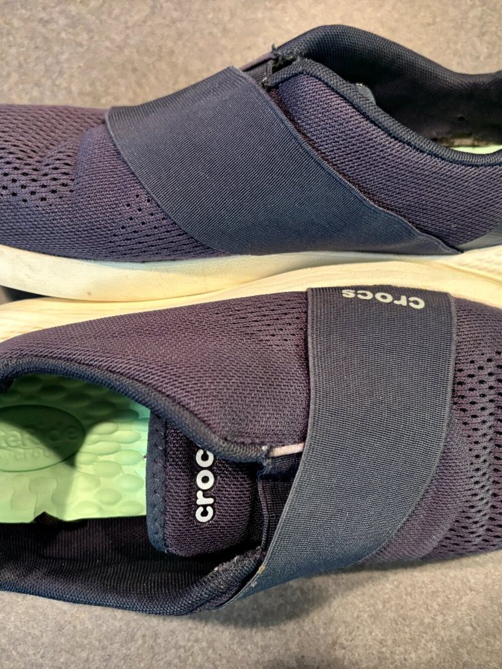~~Crocs LiteRide Slip On Shoes BLUE Men’s 8 Comfort Walking 206069*****there is